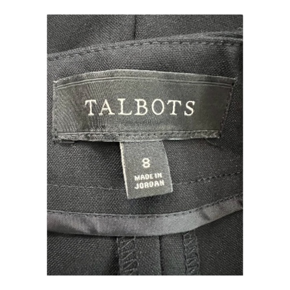 👖 EUC TALBOTS Black Classic Hollywood Side Zip Pants | Size 8 - Picture 6 of 7